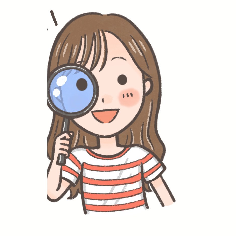 お部屋探しの女の子のイラスト