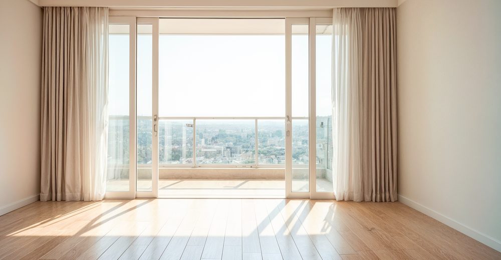 日当たりのよい室内を内見するイメージ